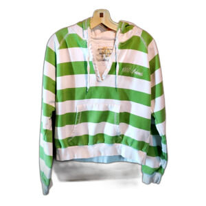 1000 Islands Hoodie - Green and White Striped - Pacific Girl - Size Large